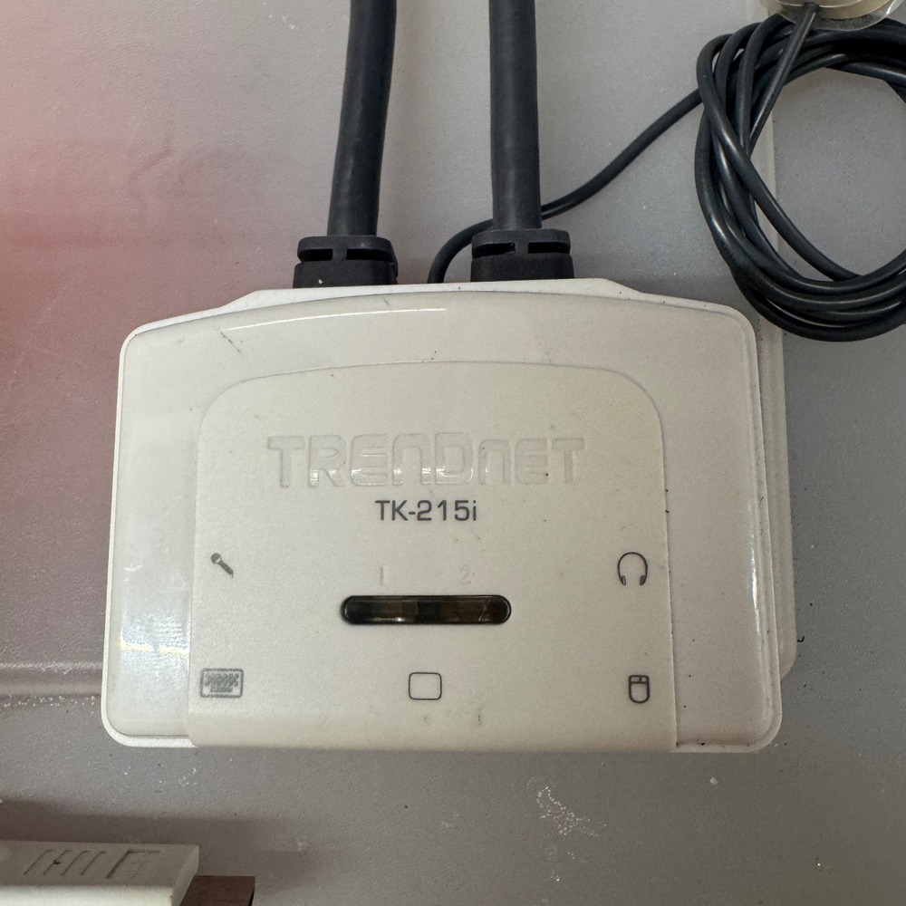 TRENDnet TK-215i 2-Port USB KVM Switch with Audio and Remote Switch White